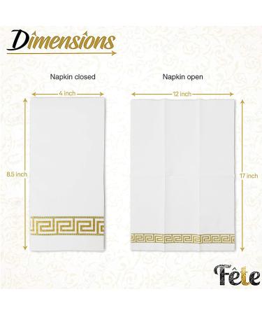 Gold Design Disposable Linen-Feel Hand Towels - 100 Pack for Formal Events & Celebrations - Buy Online on GoSupps.com