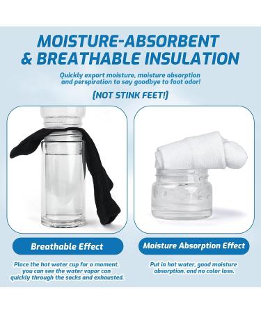 LIN Diabetic Socks 12 Pairs Crew/Jet Black for Men & Women - Non-Binding Circulatory Extra Wide Top Socks for Edema, Neuropathy, Lymphedema - Size 9-11 - Buy Online on GoSupps.com