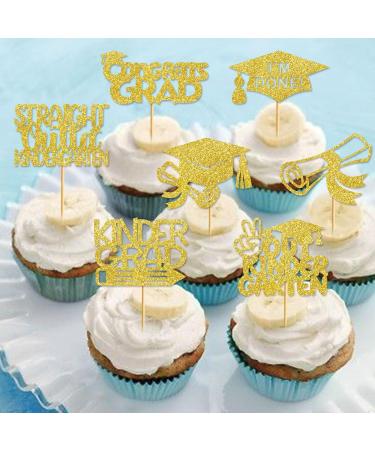 24Pcs Gold Kindergarten Graduation Cupcake Toppers Kindergarten Graduation Cupcake Picks Kindergarten Graduation Cupcake Decorations Kindergarten Graduation Decorations - Buy Online on GoSupps.com