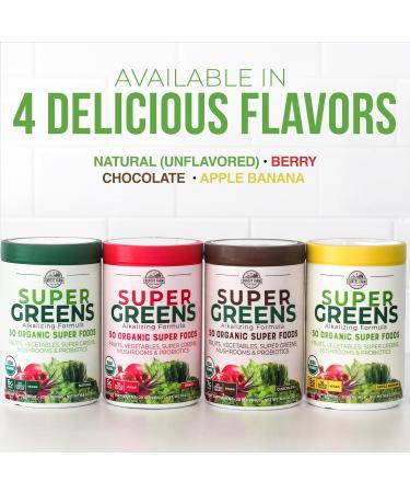 Country Farms Super Greens Apple Banana Powder Smoothie, Organic Super Foods, USDA Organic Drink Mix, Fruits, Vegetables, Mushrooms, Superfood Nutrition, 40 Servings, 2 Pack Apple Banana 10.5 Ounce (Pack of 2) - Buy Online on GoSupps.com