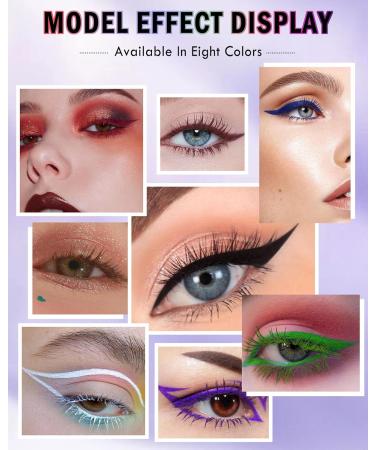 LYSdefeu 5D Blue Silk Fiber Mascara and Blue Liquid Eyeliner Set Waterproof and Smudgeproof Liquid Eyeliner Long Lasting Volume Curly Lengthening Mascara for Parties Colorful Eye Makeup4 Blue - Buy Online on GoSupps.com