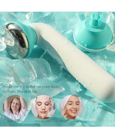 BAIMEI Stainless Steel Ice Roller for Eyes and Face - Reduce Puffiness, Redness, and Pain - Blue White - Buy Online on GoSupps.com