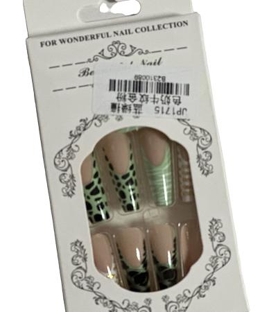 Fancy Press On Nails Set #2 Colorful Animal Print Medium to Long Coffin Nails