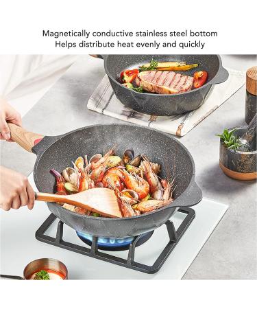 Nonstick Frying Pan Deep Frying Pan Skillet with Lids Aluminum Alloy Skillet Pan with Scalding Proof Handle Fry Skillet Set for Induction Cooker Gas Stove Dishwasher Safe Frying pan ( Size : 28CM ) - Buy Online on GoSupps.com