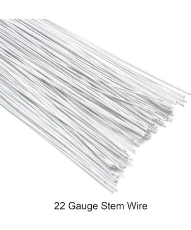 Cinvo 22 Gauge Floral Stem Wire 100 Count - 14 Inch Paper Wrapped Wire for Flower Arrangements, DIY Bouquet, Handcrafts - White - Buy Online on GoSupps.com