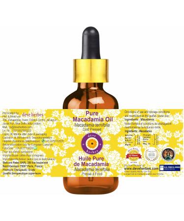 Greenwood essentielle Pure Macadamia Huile (Macadamia ternifolia) avec Compte-Gouttes Verre Naturelle Th rapeutique Qualit Froid Press e 15ml (0.50 oz) - Buy Online on GoSupps.com