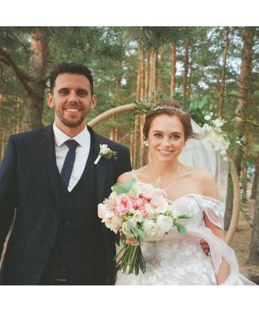 Fantesi 3-Piece Bridal Headband Set | Rhinestone Hair Crown Tiara & Crystal Pearl Accessories for Elegant Weddings - International Shipping Available - Buy Online on GoSupps.com