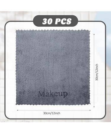 MIXWEER 30 Pcs Reusable Makeup Remover Towels Set - Soft Coral Fleece Cloths for Newborns & Infants - Absorbent & Quick Drying - 12'' x 12'' (Black Gray) - Buy Online on GoSupps.com