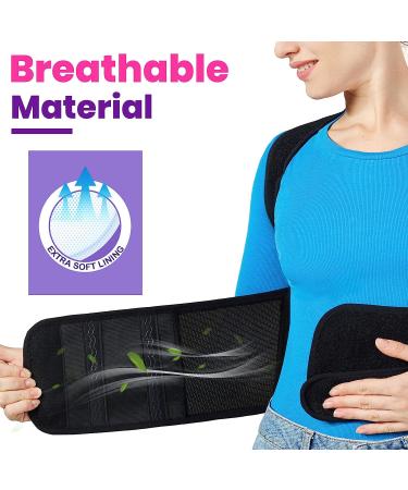 Posture Corrector Brace for Men and Women - Lumbar Support for Lower and Upper Back Pain Relief - Improve Posture and Comfort - Small Size - Buy Online on GoSupps.com