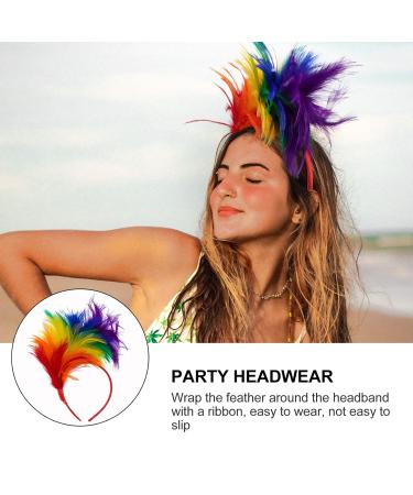 Lurrose Colorful Feather Fascinator Headband | Elegant Wedding Hair Accessories for Parties - Buy Online on GoSupps.com