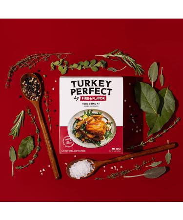 Fire & Flavor Turkey Perfect Herb Brine Seasoning Kit for Roasting, Grilling, Smoking & Frying - Includes Brining Bag for Birds up to 25 lbs - Buy Online on GoSupps.com