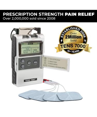 Buy TENS 7000 Digital TENS Unit - Pain Relief Device with 48 Electrode Pads for Back Neck Sciatica & Nerve Pain - International Shipping Available - Buy Online on GoSupps.com