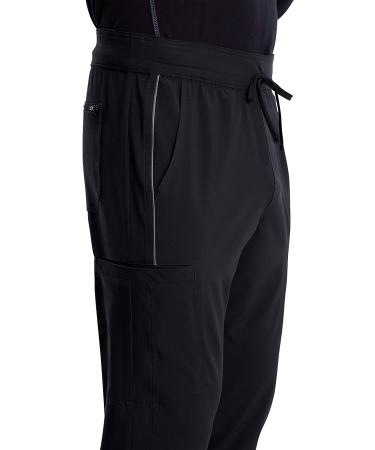 Cherokee iFlex Men's Scrubs Pant - Tapered Leg Drawstring Cargo CK006, Black (Medium) - Buy Online on GoSupps.com