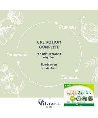 Vitavea - Ultratransit - Prune juice Tamarin pulp Marshmallow - Facilitates natural intestinal transit intestinal comfort natural active ingredients - 10 capsules - Made in France - Buy Online on GoSupps.com