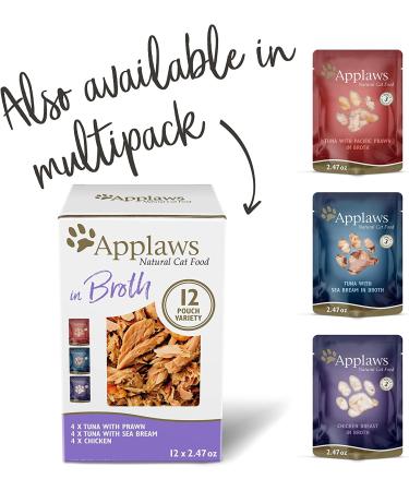 Applaws Natural Tuna Fillet & Sea Bream in Broth Wet Cat Food 2.47 oz (12-Pack) - Buy Online on GoSupps.com