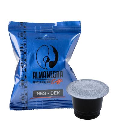 Almanegra Caff Pack of 100 Almanigra Nespresso compatible decaffeinated coffee capsules