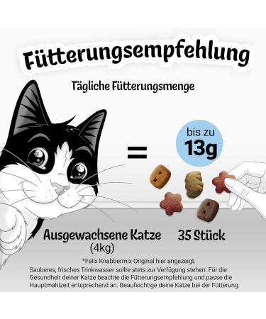 Buy FELIX KnabberMix Hof & Wiese Cat Snack - Crunchy Treats in 3 Flavours | 8 x 60g - International Shipping Available - Buy Online on GoSupps.com