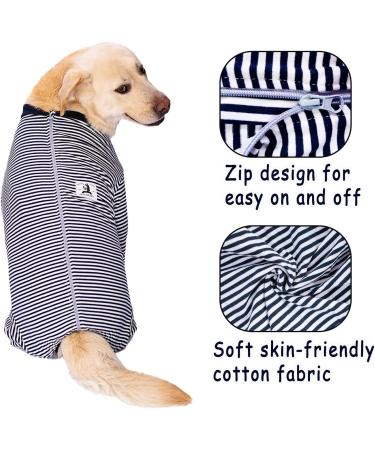 Buy Axcimond Dog Body with Legs - Post-Surgery Full Body Suit for Large & Medium Dogs | Zippered Protection | 5XL Navy Blue - Buy Online on GoSupps.com