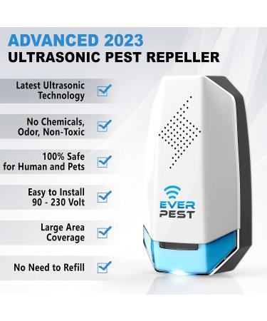2 Pack Ultrasonic Pest Repeller Plug in - Electronic Insect Control Defender for Roach Bed Bug Mouse Rodent Mosquito - Indoor Reject Repellent for Cockroach Ants Mice Fly Rat Bedbug Spider Squirrel - Buy Online on GoSupps.com