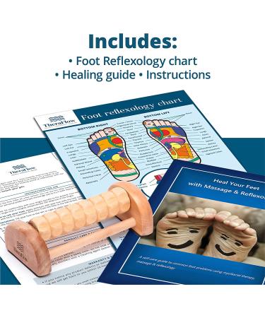 TheraFlow Foot Roller for Plantar Fasciitis Relief - Wooden Reflexology Tool - Buy Online on GoSupps.com