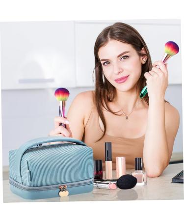 Soft Fluffy Powder Brushes for Flawless Makeup | Colorful Gradient Blue Kabuki & Blush Brush for Daily Use - Buy Online on GoSupps.com