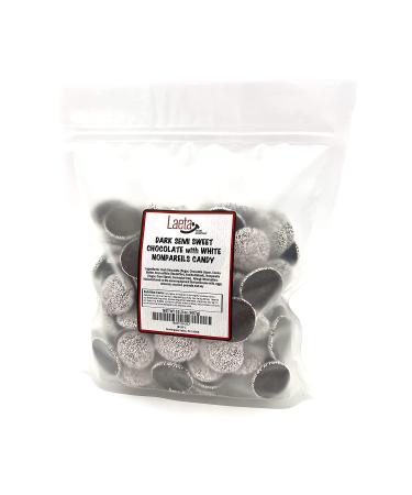 LaetaFood White Nonpareils Dark Chocolate Candy Bulk - 2lb Bag - Buy Online on GoSupps.com