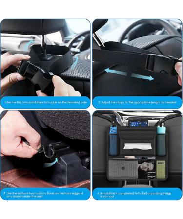 Aplker Auto Organizer - Versatile Car Seat Storage Bag for Snacks Wallets & Drinks | Front & Back Seat Organizer - Buy Online on GoSupps.com