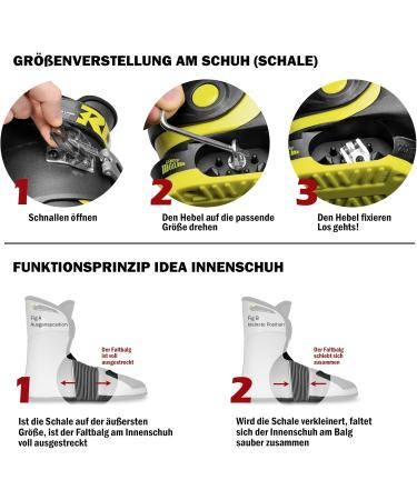 Roces Children's Ski Boots Idea Up - Adjustable Deep Pink-White Black-Lime for International Shipping - Buy Online on GoSupps.com