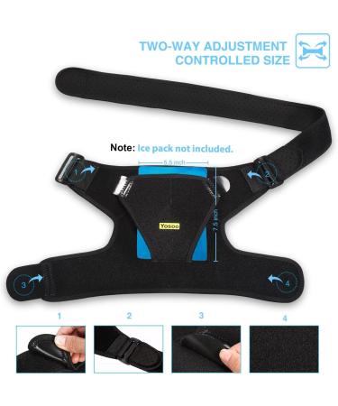 Yosoo Shoulder Brace Breathable Neoprene Support with Adjustable Strap for Men & Women Pressure Version - Buy Online on GoSupps.com
