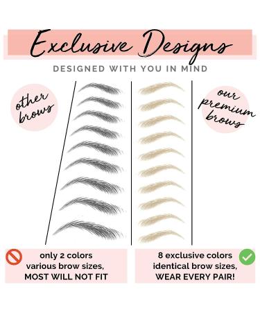 Bossy Studio & Co Waterproof Eyebrow Tattoos in Arched Ash Brown - Temporary & Transferable Brows for Women and Men - Buy Online on GoSupps.com