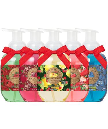 Foaming Hand Soap Gift Set for Women Liquid Hand Soap - Set of 5 Gentle Foaming Soaps (5x10.8fl.oz) Assorted Luxury Hand Wash Includes Gift Card & Premium Box Kitchen Bathroom Home Essentials
