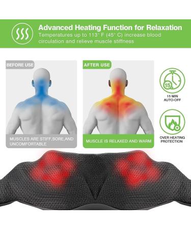 Buy Cotsoco Neck Massage Device | Electric Shiatsu Massager with Heating | Perfect Gift for Neck & Shoulder Pain Relief - Gray - Buy Online on GoSupps.com