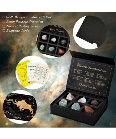 Aovila Taurus Crystals Zodiac Gift Set | Healing Crystals & Birthstones | Astrology Box for Taurus - Buy Online on GoSupps.com
