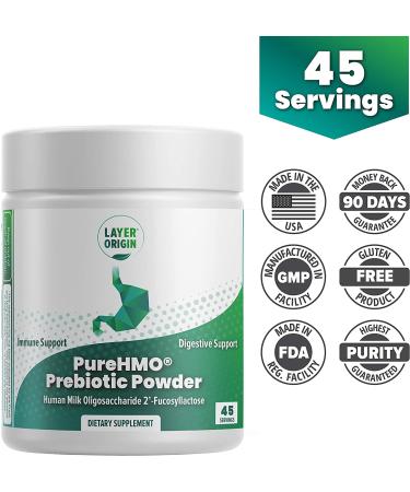 Layer Origin | PureHMO 2'-FL Prebiotic Powder - Feed 200 Billion Probiotics - 45 Servings - Buy Online on GoSupps.com