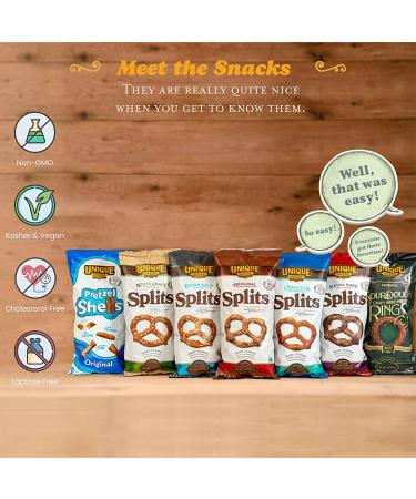 Unique Snacks Extra Salt Splits Pretzels - 11 oz Bags (Pack of 3) - OU Kosher, Non-GMO, No Artificial Flavor - Buy Online on GoSupps.com