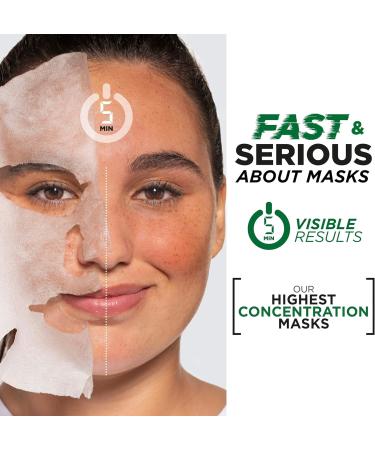 Garnier Ampoule Sheet Masks Set Of 3 - 1% Vitamin Cg + Pineapple To Brighten Skin 1% Hyaluronic Acid + Watermelon To Replump Skin 2% Niacinamide + Kale To Rebalance Oily Skin Fast Action 5 mins. - Buy Online on GoSupps.com