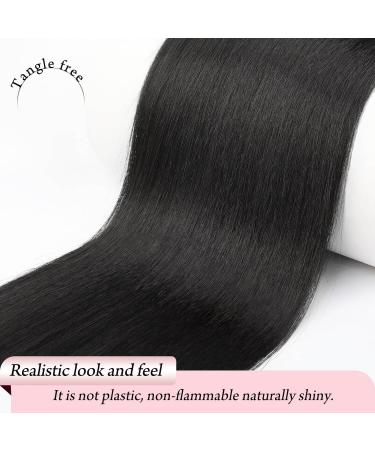 FINE PLUS 30 Inch Natural Black Ponytail Extension Long Yaki Straight Drawstring Ponytail Extension Clip in Ponytail Hair Extensions for Women(30 Inch Natural Black) 30Inch Natural Black - Buy Online on GoSupps.com