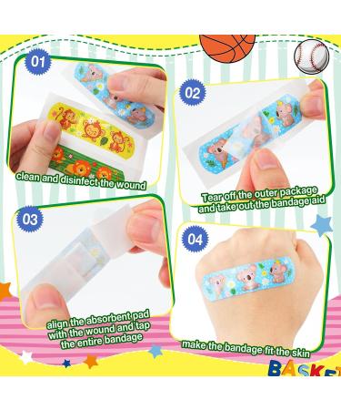 Patelai 300 Kids Bandages - 10 Styles of Waterproof Cartoon Adhesive Bandages for Children - Cute Flexible Protection for Cuts and Scrapes - Buy Online on GoSupps.com