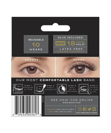 Eylure Lash Illusion Faux Mink No. 310 False Lashes with Adhesive - 1 Pair - Buy Online on GoSupps.com