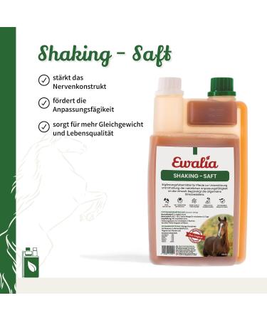 Ewalia Shaking Juice Soothing Food Supplement for Horses Supports Stress Resistance Promotes Well-being 100% Natural Herbal Formula 2 x 1 Liter - Buy Online on GoSupps.com