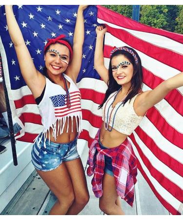 Patriotic Rhinestone Twist Headband for Women | Red White Blue Crystal Hairband for 4th of July Holiday Party - Buy Online on GoSupps.com