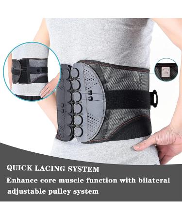 Unlou X-Large Lumbar Belt for Men & Women - Breathable Mesh Adjustable Waist Posture Correction & Lumbar Support - Buy Online on GoSupps.com