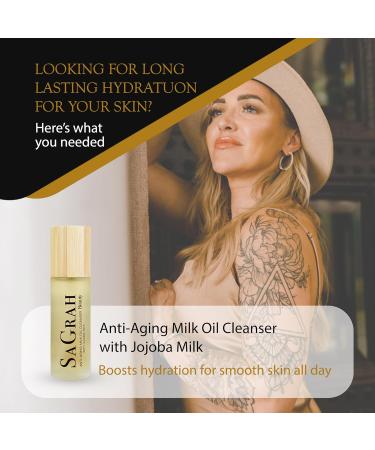 SaGrah Beauty Cleansing Oil Anti-aging Facial Cleanser With Jojoba Milk Daily Makeup Remover Deep Cleansing Oil Facial Cleansing Oil All Skin Types 3.4 oz - Buy Online on GoSupps.com