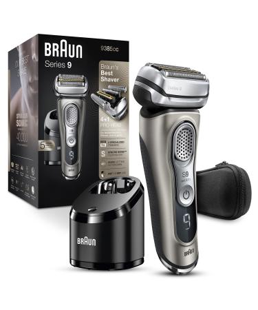 Braun Electric Razor for Men, Waterproof Foil Shaver, Series 9 9385cc, Wet & Dry Shave, With Pop-Up Beard Trimmer for Grooming, Clean & Charge SmartCare Center and Leather Travel Case, Black - Buy Online on GoSupps.com