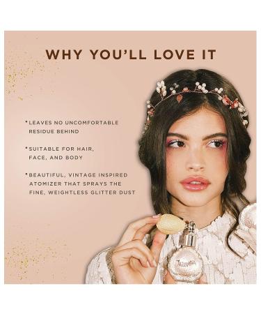 Pretty Vulgar Glitter Dust - All-Over Body Glitter Spray for Face, Hair, & Body | Shimmering Highlighter Powder | Clean, Vegan, & Cruelty-Free | 10g/0.35 Oz - Buy Online on GoSupps.com