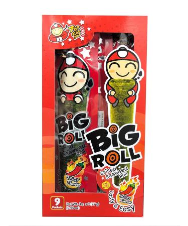 Tao Kae Noi Big Roll Grilled Seaweed - Hot Spicy Snack | 9 Rolls 27g | Best Spicy Seaweed Snack Online - Buy Online on GoSupps.com