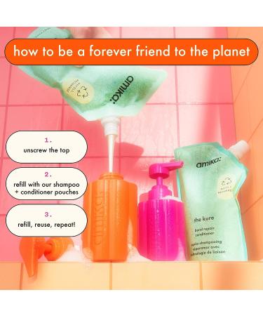 amika Forever Friend Refillable Conditioner Bottle | Eco-Friendly Haircare - Buy Online on GoSupps.com