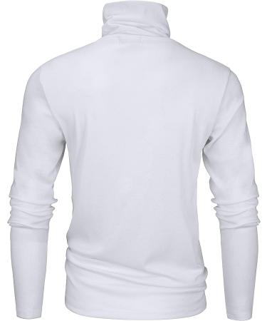 Dermipro Men's Slim Fit Turtleneck Long Sleeve Pullover - Large White - Buy Online on GoSupps.com