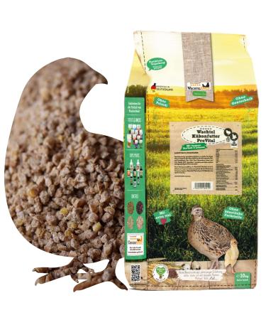 WachtelGold Quail Chick Feed ProVital 10kg - with 28% protein - rearing feed without genetic engineering