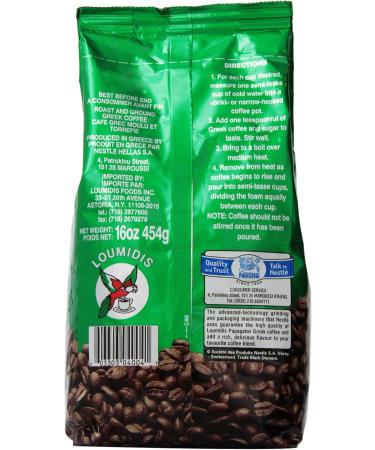 Papagalos Loumidis Ground Coffee 16 Ounce by Papagalos - Buy Online on GoSupps.com